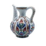 Handmade Ceramic Ewer Vase (20cm) Traditional Segmented Body Design with Spout & Handle - Turkish Pitcher Art Decor - Image 5