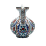 Handmade Ceramic Ewer Vase (20cm) Traditional Segmented Body Design with Spout & Handle - Turkish Pitcher Art Decor - Image 4