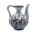 Handmade Ceramic Ewer Vase (20cm) Traditional Segmented Body Design with Spout & Handle - Turkish Pitcher Art Decor - Image 6