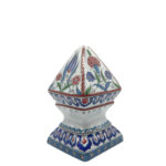 Handmade Ceramic "Newel Post Finial" (Tırabzan) Art Object (10cm) Traditional Ottoman Architectural Form - Solid Decorative Sculpture