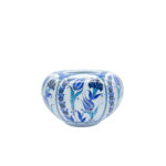 Handmade Ceramic Lidded Trinket Jar (14cm) Traditional Blue & White Tulip Pattern - Decorative Jewelry & Storage Box - Image 9