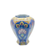 Handmade Ceramic Hexagonal Lidded Jar (30cm) Royal Blue & Yellow Palace Design - 6-Sided "Temple Jar" Vase - Image 5