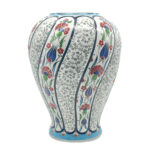 Handmade Ceramic Large Lidded Jar (50cm) Swirling Golden Horn & Floral Pattern - Grand Temple Jar Centerpiece - Image 6