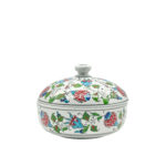 Handmade Ceramic Lidded Trinket Box & Jewelry Bowl - Colorful Floral "Bonbonniere" Style Decorative Container - Image 7