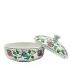 Handmade Ceramic Lidded Trinket Box & Jewelry Bowl - Colorful Floral "Bonbonniere" Style Decorative Container - Image 5