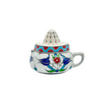 Handmade Ceramic Decorative Lemon Juicer Sculpture - Hand-Painted Iznik Tulips - Kitchen Shelf Decor - Image 10