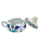 Handmade Ceramic Decorative Lemon Juicer Sculpture - Hand-Painted Iznik Tulips - Kitchen Shelf Decor - Image 7