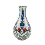 Handmade Ceramic "Ibrik" Pitcher Vase (25cm) - Red Tulip & Blue Hyacinth Pattern - Traditional Turkish Ewer - Image 8