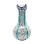 Handmade Ceramic Tall Pitcher (40cm) - Turquoise Stripes & Golden Horn Pattern - Mediterranean Decor - Image 8