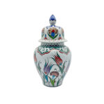 Handmade Ceramic "Kupecik" Ginger Jar (20cm) - Vibrant Spring Garden Pattern - Lidded Home Decor - Image 5