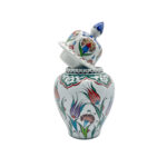 Handmade Ceramic "Kupecik" Ginger Jar (20cm) - Vibrant Spring Garden Pattern - Lidded Home Decor - Image 6
