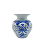 Handmade Ceramic Vase (20cm) - Classic Blue & White Floral Medallions - Traditional Iznik Decor - Image 7