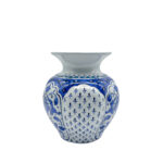 Handmade Ceramic Vase (20cm) - Classic Blue & White Floral Medallions - Traditional Iznik Decor - Image 8