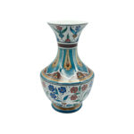 Handmade Ceramic Vase (30cm) - Turquoise & Terracotta Floral Design - Textured Iznik Decor - Image 6