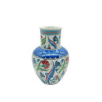 Handmade Ceramic Vase (20cm) - Classic Iznik Red Tulips & Blue Petal Collar - Traditional Floral Art - Image 5