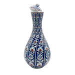 Handmade Ceramic "Cesme Bulbulu" Jar (30cm) - Tall Iznik Surahi Vase - Classic Blue & White Floral - Image 5