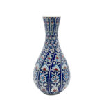 Handmade Ceramic "Cesme Bulbulu" Jar (30cm) - Tall Iznik Surahi Vase - Classic Blue & White Floral - Image 6
