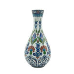 Handmade Ceramic "Nightingale" Surahi Jar (30cm) - Lidded Polychrome Floral Art - Red, Blue & Green - Image 7