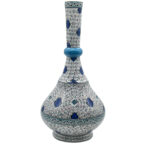 Handmade Ceramic "Knobbed" Vase (45cm) - Golden Horn "Halic" Spirals with Blue Ring