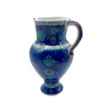Handmade Ceramic Pitcher (25cm) - Deep Blue "Fish Scale" Pattern - Iznik Jug with Handle - Image 7
