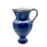 Handmade Ceramic Pitcher (25cm) - Deep Blue "Fish Scale" Pattern - Iznik Jug with Handle - Image 6