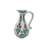 Handmade Ceramic Pitcher (25cm) - Textured "Dot" Art - Pastel Florals & Embossed Surface - Image 6
