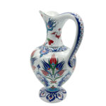 Handmade Ceramic "Lion's Mouth" Pitcher (30cm) - Aslan Agzı Ewer - Classic Red Tulips Vase - Image 6