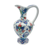 Handmade Ceramic "Lion's Mouth" Pitcher (30cm) - Aslan Agzı Ewer - Classic Red Tulips Vase - Image 5