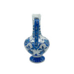 Handmade Ceramic Pitcher (20cm) - Blue and White Pattern - Lion's Mouth Vase - Image 7