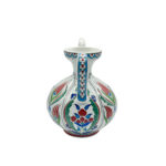 Handmade Ceramic Ewer (20cm) - Red Tulips & Floral Panels - Traditional Ibrik Form - Image 8