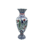 Handmade Ceramic Grand Palace Vase (50cm) Imperial Rumi Patterns and Mixed Florals Pedestal Urn Form