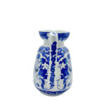 Handmade Ceramic Pitcher Vase (20cm) Royal Cobalt Blue and White Palace Garden - Image 7