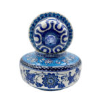 Handmade Ceramic Iznik Vase (Baba Nakkas Style) Blue and White Rumi Pattern Ginger Jar - Image 5