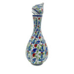 Handmade Ceramic Twisted Nightingale Vase with Lid (30cm) Spiral Polychrome Floral - Image 6