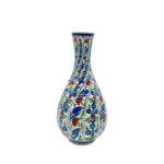 Handmade Ceramic Twisted Nightingale Vase with Lid (30cm) Spiral Polychrome Floral - Image 5