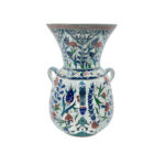 Handmade Ceramic Kandil Vase (50cm) Classic White Triple Handled Floor & Table Decor - Image 6
