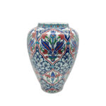 Handmade Ceramic Grand Shah Vase with Lid (60cm) Imperial Floral Lattice Pattern - Image 7