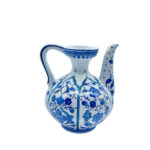 Handmade Ceramic Ewer Pitcher (20cm) Classic Blue and White Floral - Image 6