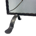 Hand-Forged Wrought Iron Fireplace Screen (Single Panel) Decorative Leaf Design Spark Guard - Image 5