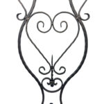 Hand-Forged Wrought Iron Vase Wall Art (Amphora Silhouette) Garden Wall Sculpture - Image 4