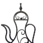 Hand-Forged Wrought Iron Teapot Wall Art (Pitcher Silhouette) Large Garden Wall Decor with Leaf Scroll - Image 4