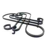 Hand-Forged Wrought Iron Heart Wall Decor (Geometric Diamond Design) 3D Wall Sculpture - Image 4