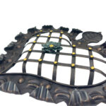 Hand-Forged Wrought Iron Heart Wall Decor (Ruffled Edge & Lattice Design) Antique Copper Finish - Image 7