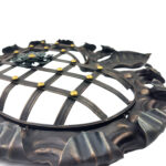 Hand-Forged Wrought Iron Heart Wall Decor (Ruffled Edge & Lattice Design) Antique Copper Finish - Image 8