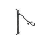 Hand-Forged Wrought Iron Drop Pull & Door Knocker (Gold Patina) Medieval Swing Hardware - Image 5