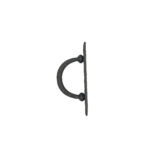 Hand-Forged Wrought Iron Door Pull Handle (Gold Patina) Deep Curved Barn Hardware - Image 4