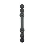 Hand Forged Wrought Iron Door Pull (Gold Patina) Large Ball Finial Estate Handle