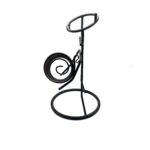 Hand Forged Wrought Iron Freestanding Single Wine Bottle Holder (Antique Patina) Tabletop Display Stand - Image 11