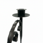 Hand Forged Wrought Iron 3 Light Candelabra (Antique Patina) Tall Floor or Table Candle Holder - Image 6