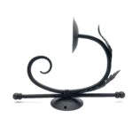 Hand Forged Wrought Iron Wall Sconce Candelabra (Aged Iron) Single Pillar Candle Holder - Image 11